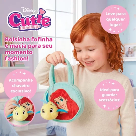 Bolsa Infantil Cutie Handbags Disney Princesa Ariel Multikids