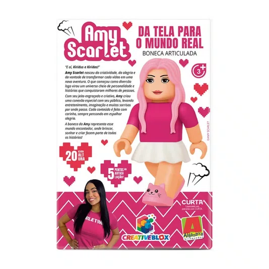 Boneca Amy Sacarlet Creativeblox 20 cm Algazarra