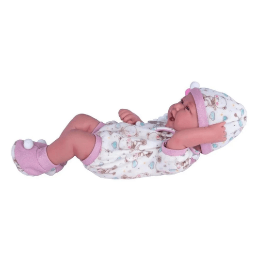Boneca Anny Doll Baby Reborn Macacão Cotiplás 