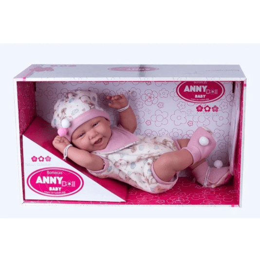 Boneca Anny Doll Baby Reborn Macacão Cotiplás 