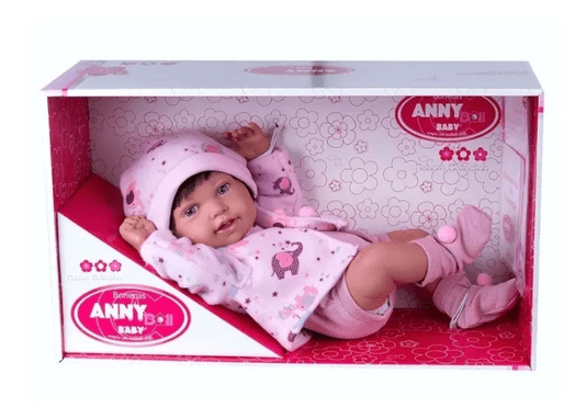 Boneca Anny Doll Baby Reborn Menina Cotiplás