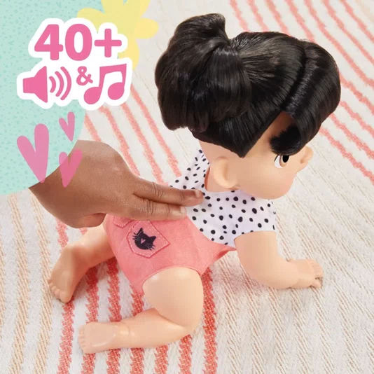Boneca Baby Alive Engatinha e Brinca Morena Katie Kat Hasbro