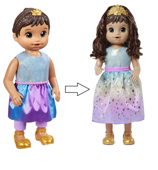 Boneca Baby Alive Princesa Ellie Grows Up Morena Hasbro