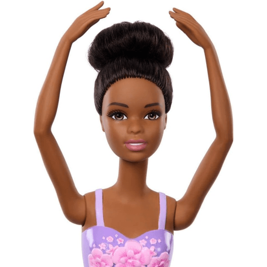 Boneca Barbie Bailarina Negra Roupa Floral Mattel
