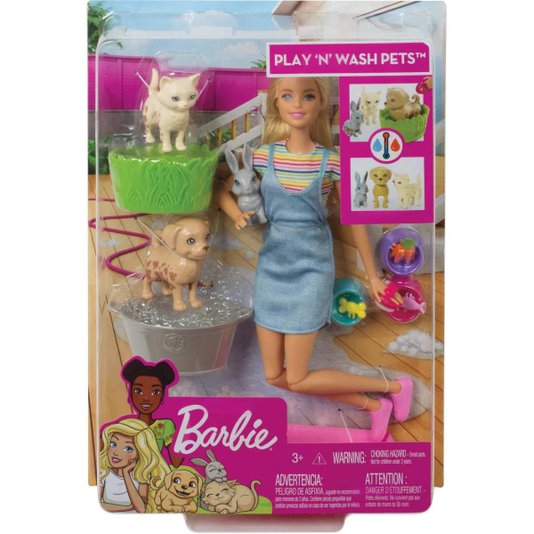 Boneca Barbie Banho dos Cachorrinhos Mattel