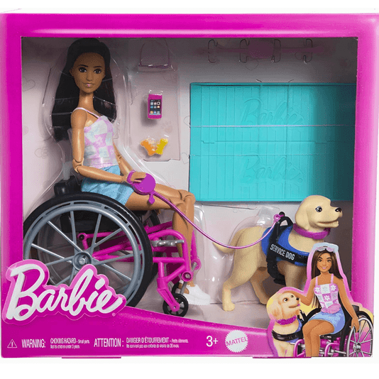 Boneca Barbie Cadeirante e Cachorro Mattel