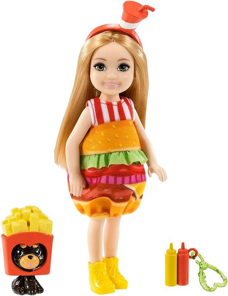 Boneca Barbie Chelsea Fantasia de Hambúrguer Mattel