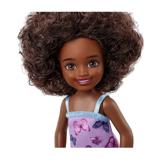 Boneca Barbie Club Chelsea Negra Vestido de Borboleta Mattel