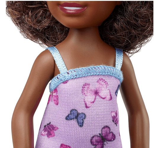 Boneca Barbie Club Chelsea Negra Vestido de Borboleta Mattel