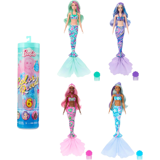 Boneca Barbie Color Reveal Sereia Surpresa Mattel