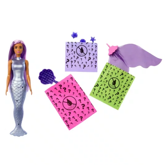 Boneca Barbie Color Reveal Sereia Surpresa Mattel