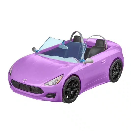 Boneca Barbie Com Carro Conversível Roxo Mattel