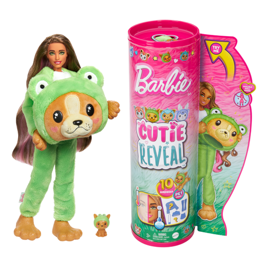 Boneca Barbie Cutie Reveal Cachorrinho Vestido De Sapo Mattel