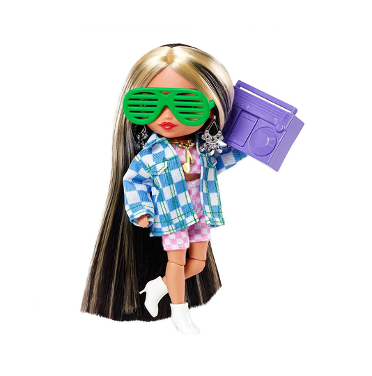 Boneca Barbie Extra Mini Roupa Xadrez Mattel