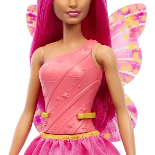 Boneca Barbie Fada Cabelo Pink Mattel