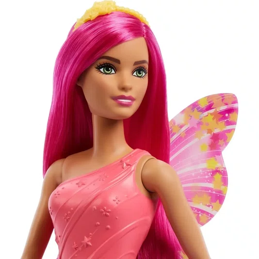 Boneca Barbie Fada Cabelo Pink Mattel