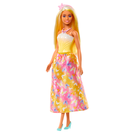 Boneca Barbie Fantasia Donzela Vestido de Sonho Amarelo Mattel