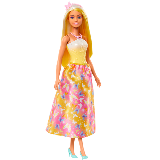 Boneca Barbie Fantasia Donzela Vestido de Sonho Amarelo Mattel
