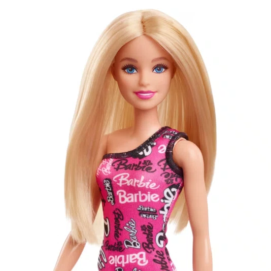 Boneca Barbie Fashion Loira Vestido Rosa Mattel 