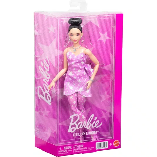Boneca Barbie Fashionista Deluxe Style Vestido de Estrelas Mattel
