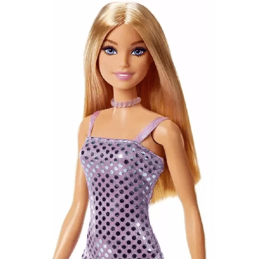 Boneca Barbie Glitz Loira Vestido Lilás Mattel