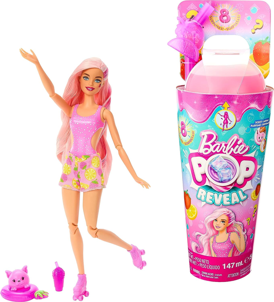 Boneca Barbie Pop Reveal Ponche de Frutas Morango Mattel