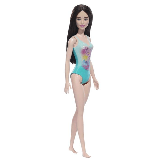 Boneca Barbie Praia Maiô Verde Água Mattel