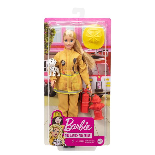 Boneca Barbie Bombeira Profissões Deluxe Mattel