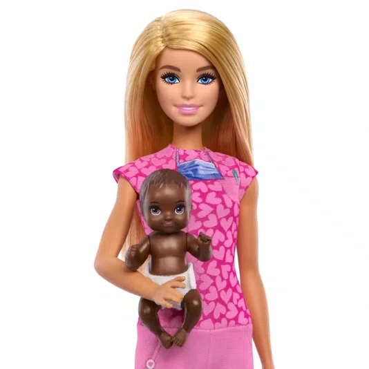 Boneca Barbie Profissões Médica Pediatra Loira Mattel