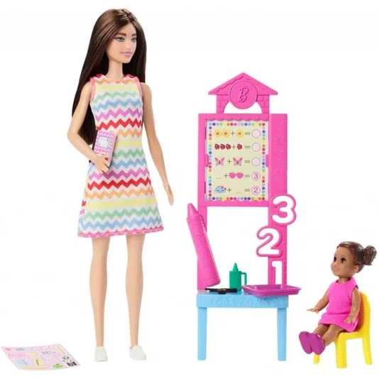 Boneca Barbie Profissões Professora Cabelo Castanho Mattel 