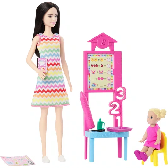 Boneca Barbie Profissões Professora Asiática Mattel 