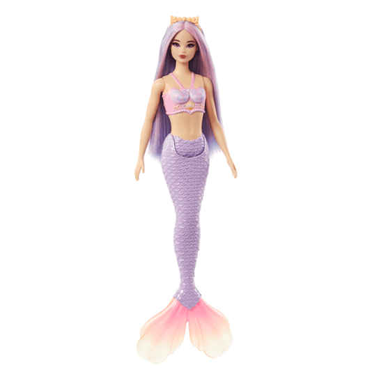 Boneca Barbie Sereia Cauda Lilás Cabelo Lilás Mattel