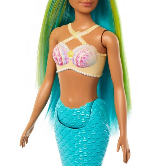 Boneca Barbie Sereia Cauda Verde Água Mattel