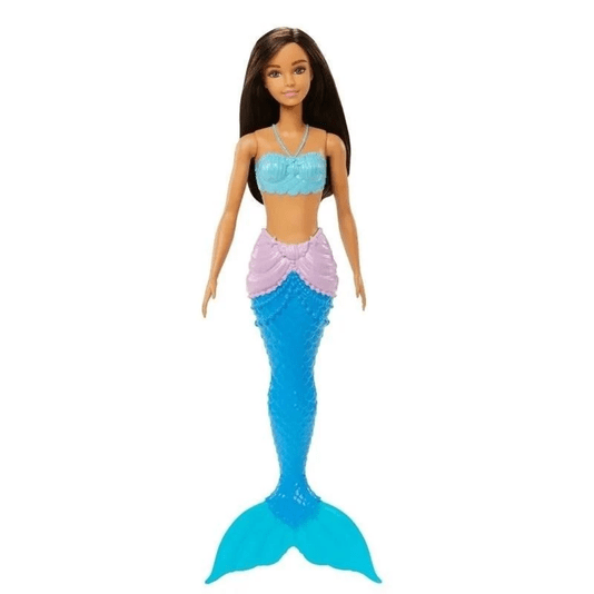 Boneca Barbie Sereia Morena com Cauda Azul Mattel 