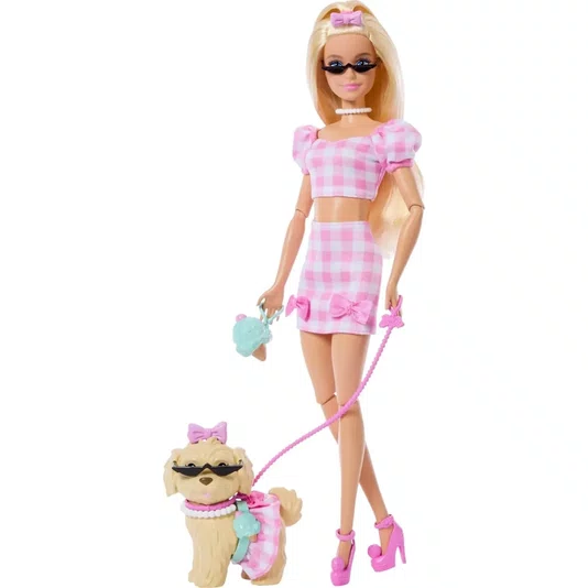 Boneca Barbie Twinning Looks Malibu e Cachorrinho Mattel 