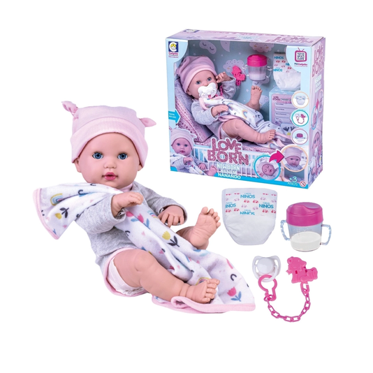 Boneca Bebê Love Born Neném Nanando Cotiplás 