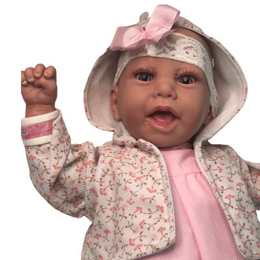 Boneca Bebê Reborn Miya com Tiara Cotiplás