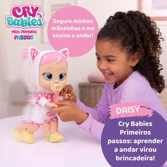 Boneca Cry Babies Meus Primeiros Passos Daisy Multikids