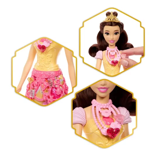 Boneca Disney Bella Jewel Reveal Mattel