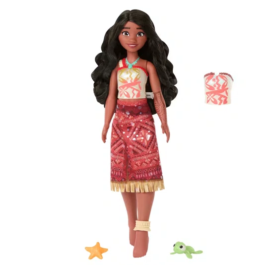 Boneca Disney Moana 2 Nadadora com Pet Color Change Mattel