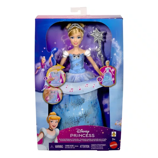 Boneca Disney Princesas Cinderela Vestido de Baile Encantado  Mattel