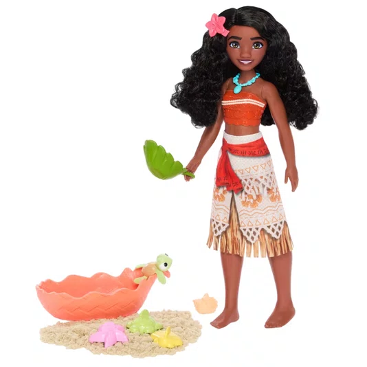 Boneca Disney Princess Moana com Bebê Tartaruga Mattel