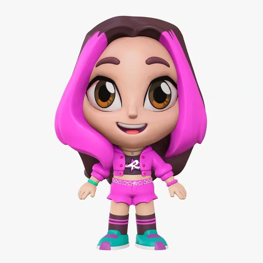 Boneca Emilly Vick em Vinil Dos Rosa 15 cm Algazarra