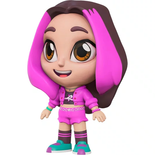 Boneca Emilly Vick em Vinil Dos Rosa 15 cm Algazarra