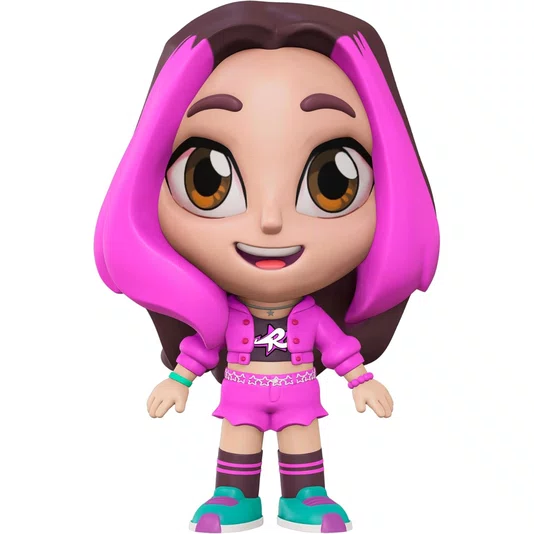 Boneca Emilly Vick em Vinil Dos Rosa 15 cm Algazarra