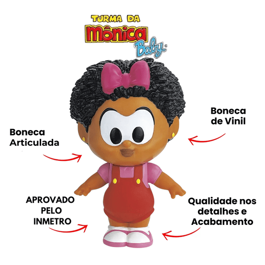 Boneca Milena 054 Turma da Mônica Baby Fandom Box Lider