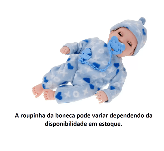 Boneca Miyo Menino com Sons de Bebê Cotiplás