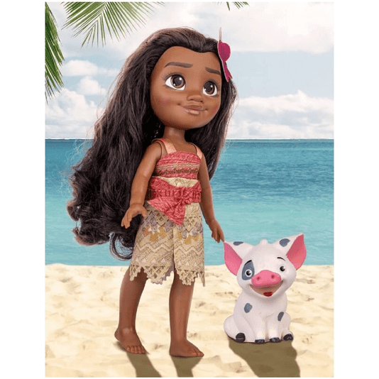 Boneca Moana com Porquinho Pua Disney Cotiplás 