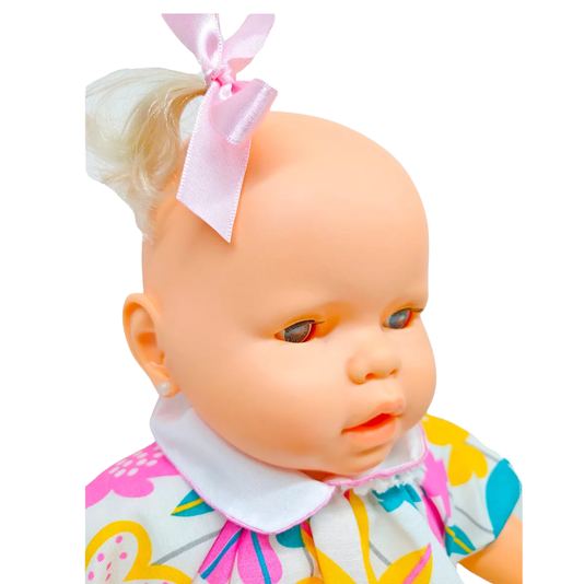 Boneca Nenezinho Branco Vestido Colorido Estrela