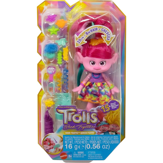 Boneca Poppy Penteado Mágico Trolls Juntos Novamente Dream Works Mattel